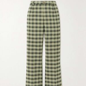Reformation Franklin Pant green plaid